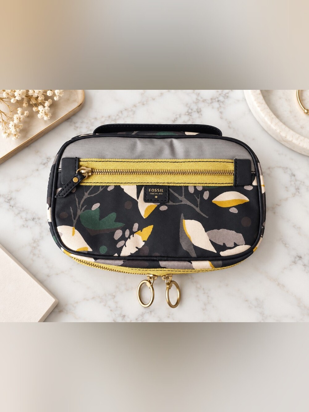 Fossil Floral Botanical Print Travel Organizer
